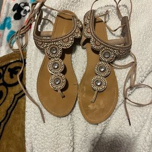 Tie up sandals